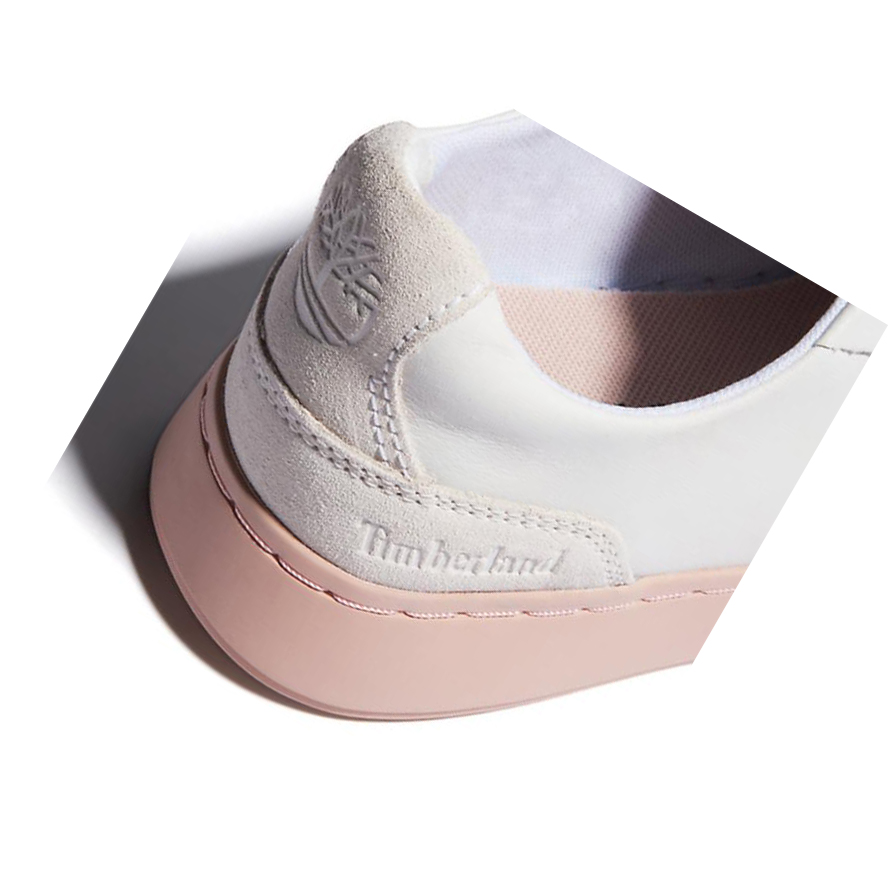 Women's Timberland Atlanta Green Sneakers White Pink | LAC-742950