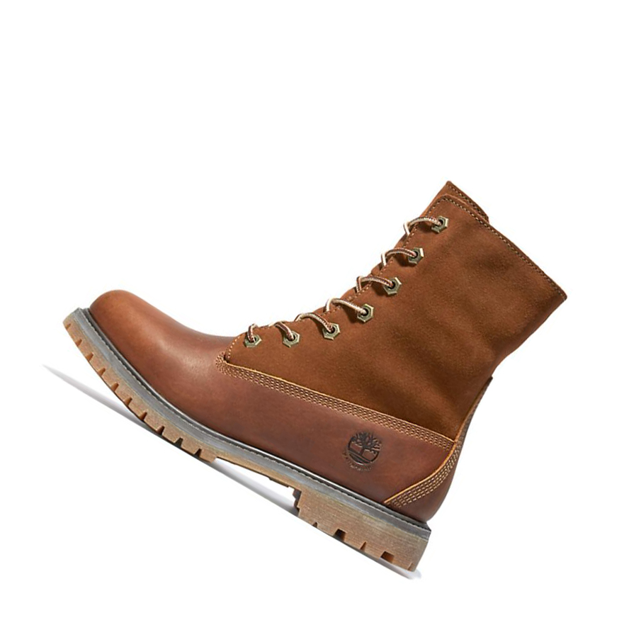 Women's Timberland Authentic Fold-over Ankle Boots Brown | KAJ-215908