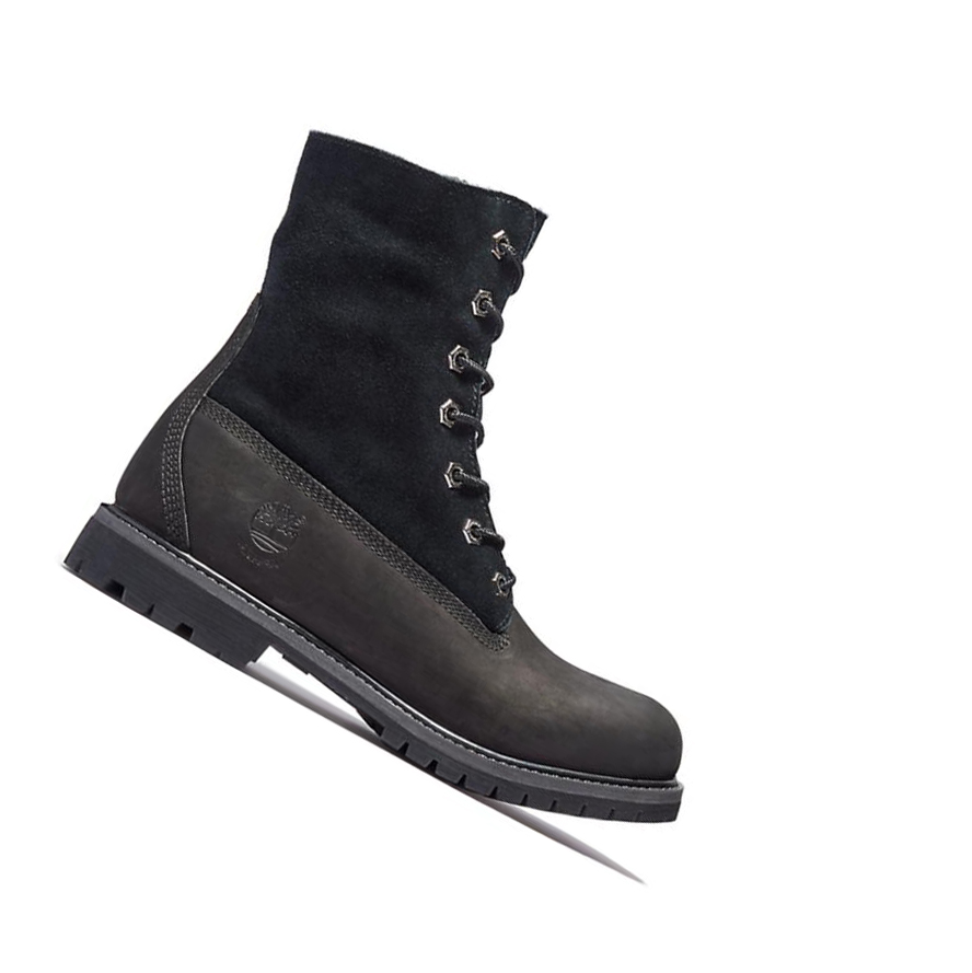 Women's Timberland Authentic Fold-over Ankle Boots Black | VZN-689547