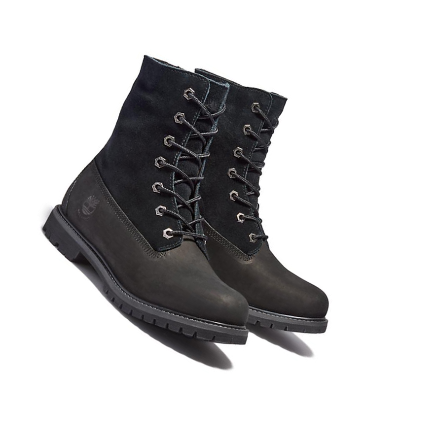 Women's Timberland Authentic Fold-over Ankle Boots Black | VZN-689547