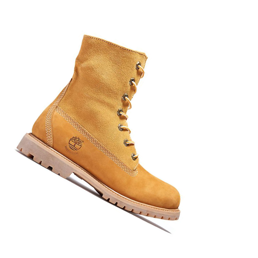 Women's Timberland Authentic Fold-over Ankle Boots Yellow | WUZ-519348