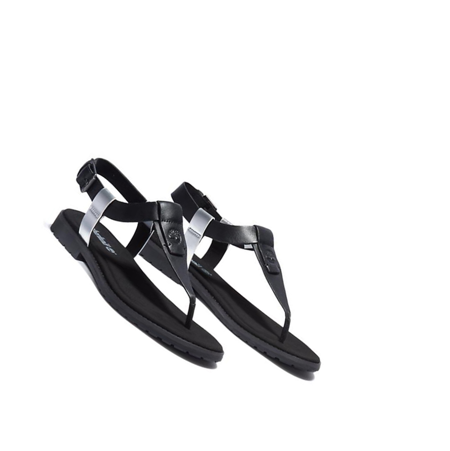 Women's Timberland Chicago Riverside Thong Sandals Black | SLU-731904