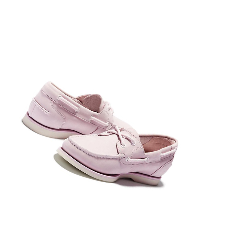 Women's Timberland Classic Boat Shoes Pink | FTS-739185