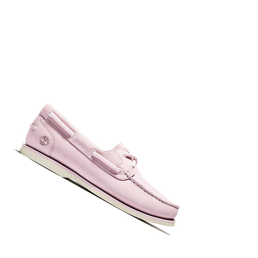 Women\'s Timberland Classic Boat Shoes Pink | FTS-739185