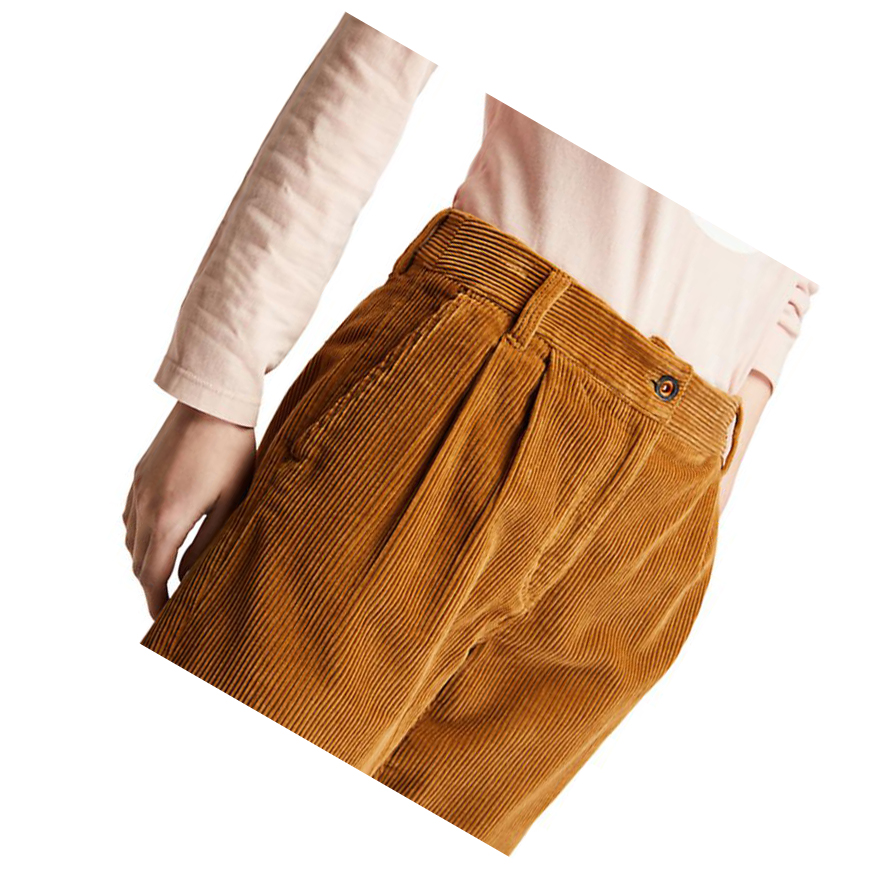 Women's Timberland Corduroy Pants Brown | TEW-702498