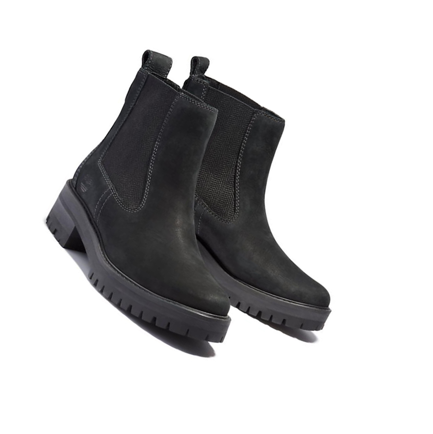 Women's Timberland Courmayeur Chelsea Ankle Boots Black | KPB-273584