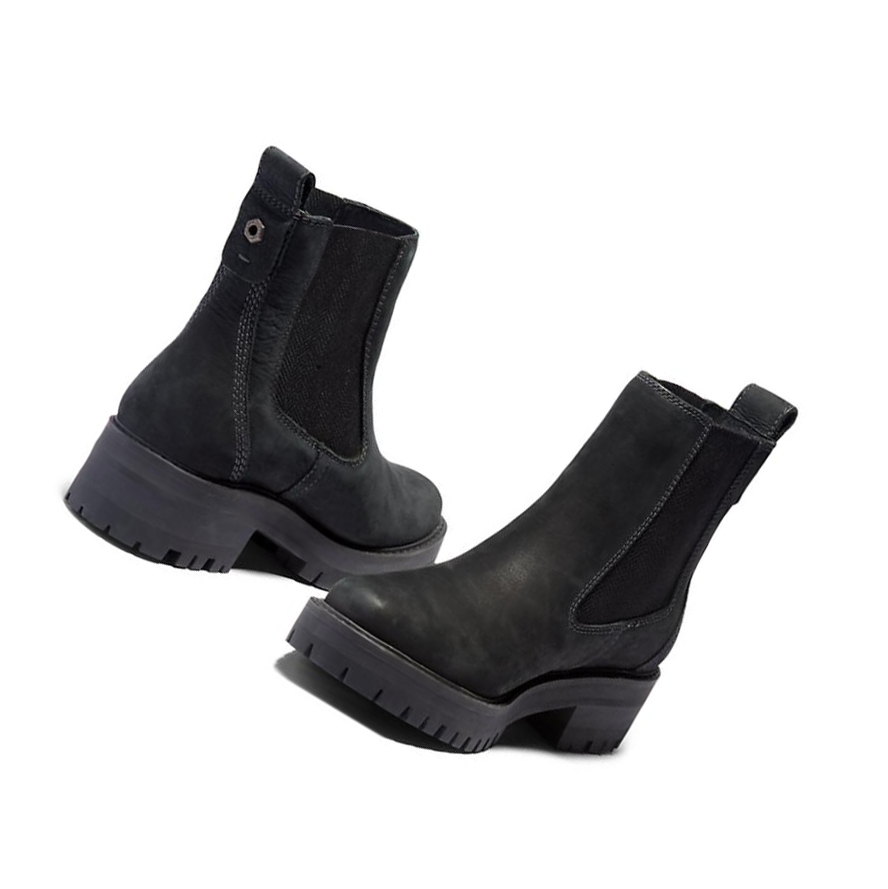 Women's Timberland Courmayeur Chelsea Ankle Boots Black | KPB-273584