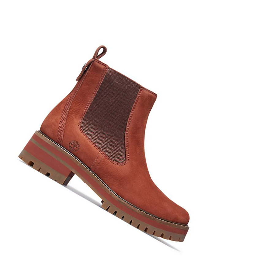 Women\'s Timberland Courmayeur Chelsea Boots Brown | HIV-682359