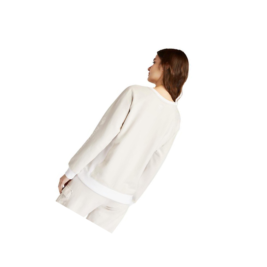 Women's Timberland Crewneck Sweatshirt White | BLO-739645