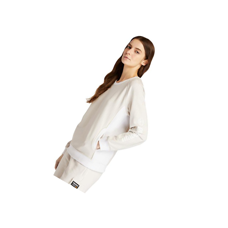 Women's Timberland Crewneck Sweatshirt White | BLO-739645