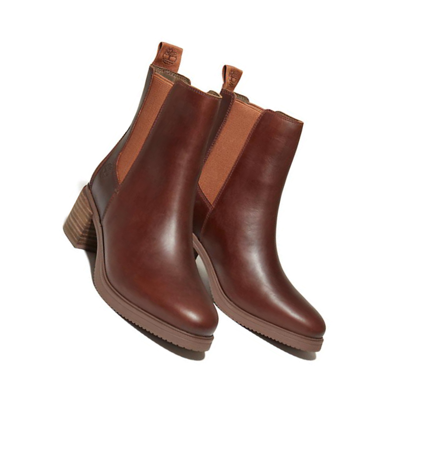 Women's Timberland Dalston Vibe Chelsea Boots Brown | UAH-915236