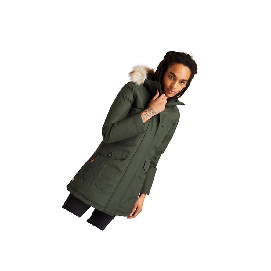 Women\'s Timberland DryVent™ Waterproof Parka Jackets Green | YFL-263790