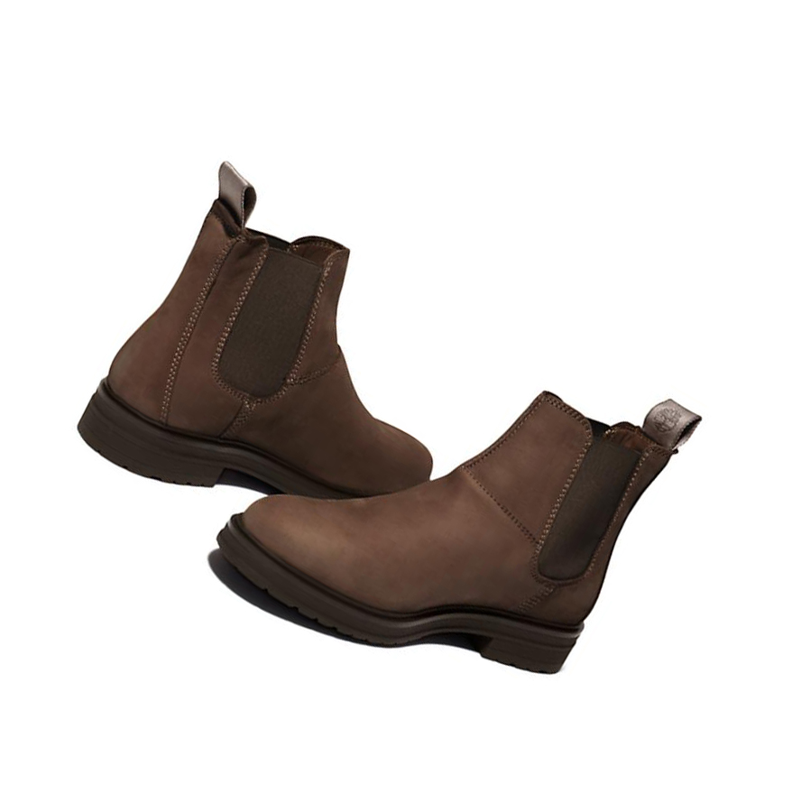 Women's Timberland Hannover Hill Chelsea Boots Dark Brown | GLZ-459361