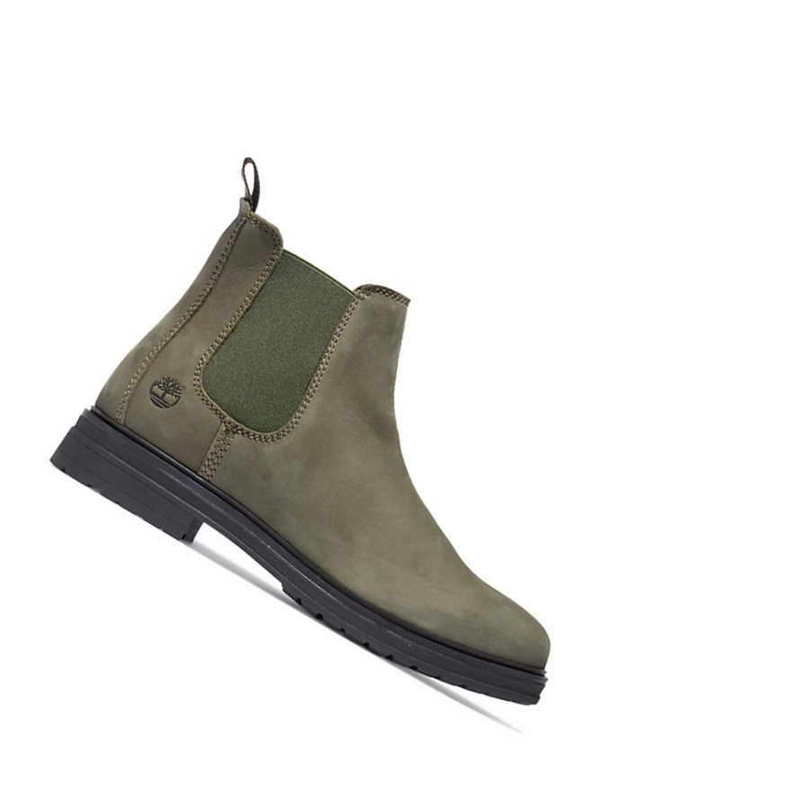 Women\'s Timberland Hannover Hill Chelsea Boots Dark Green | ZSI-190824