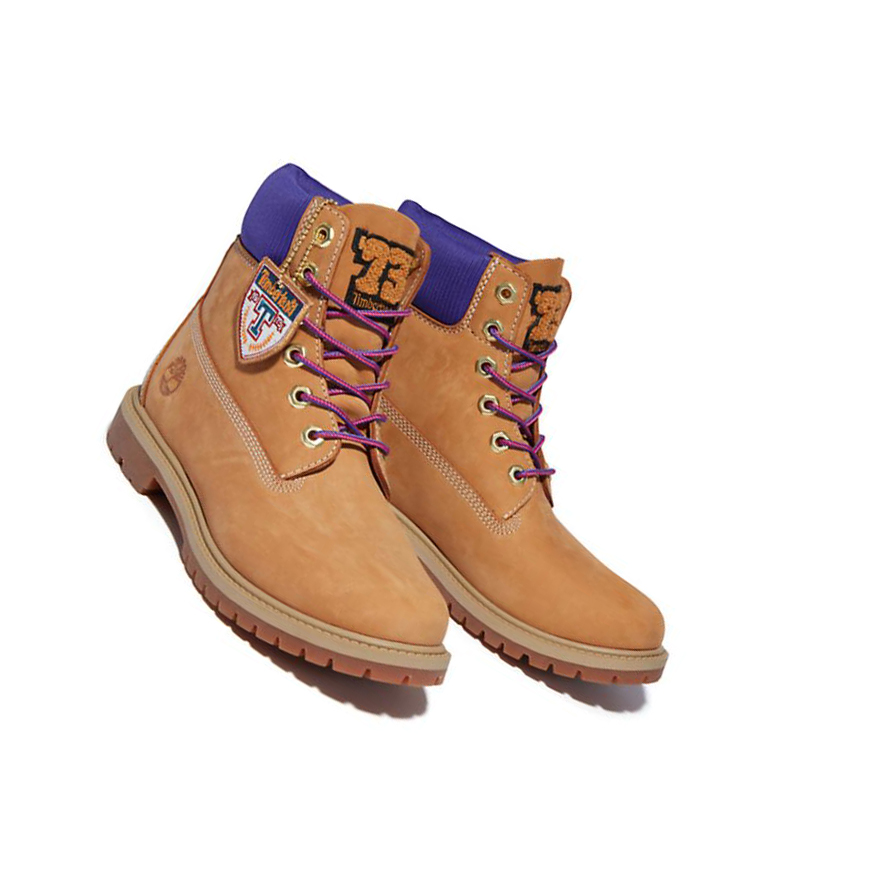 Women's Timberland Heritage Original 6-inch Boots Yellow Purple | ILQ-371802