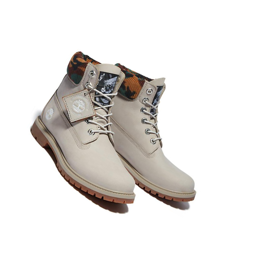 Women's Timberland Heritage Original 6-inch Boots Beige | ORW-579608