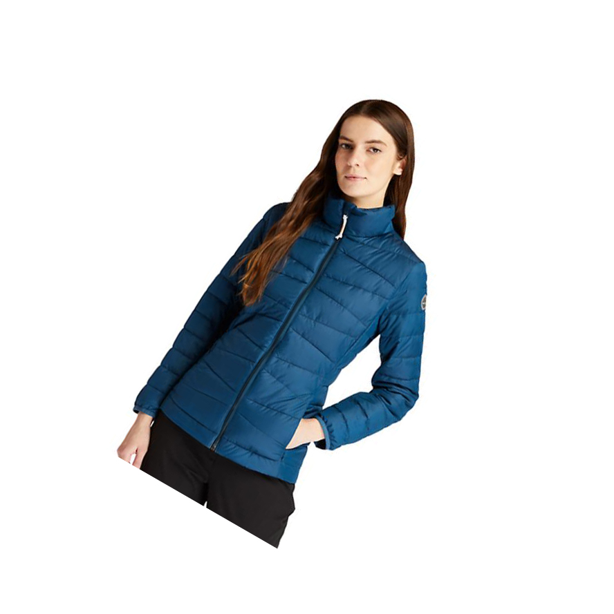 Women\'s Timberland Lightweight Packable Parka Jackets Blue | KYR-153287