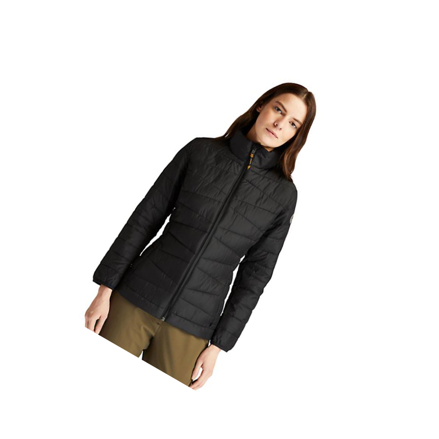 Women\'s Timberland Lightweight Packable Parka Jackets Black | UTC-201398