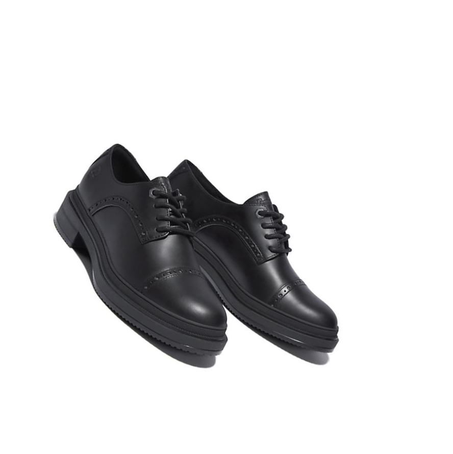 Women's Timberland Lisbon Lane Brogue Oxfords Shoes Black | EUF-960841