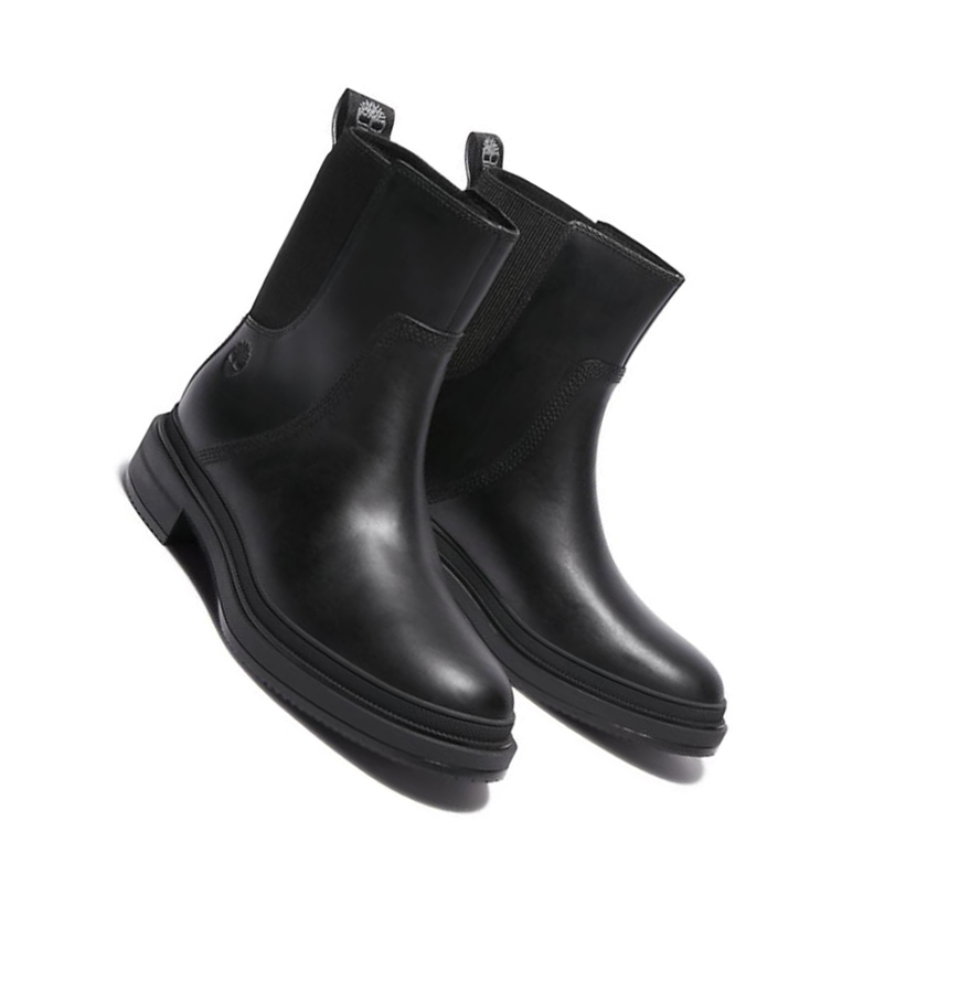 Women's Timberland Lisbon Lane Chelsea Boots Black | QRI-602857