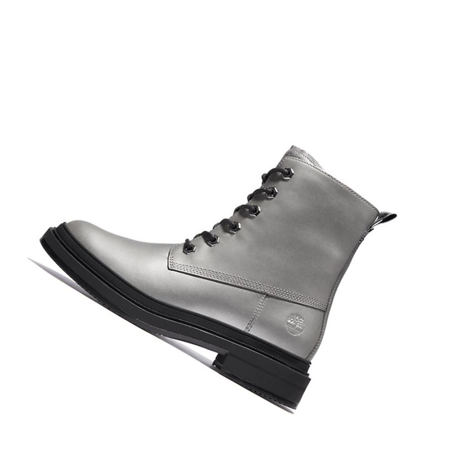 Women's Timberland Lisbon Lane Original 6-inch Boots Silver | JGA-738604