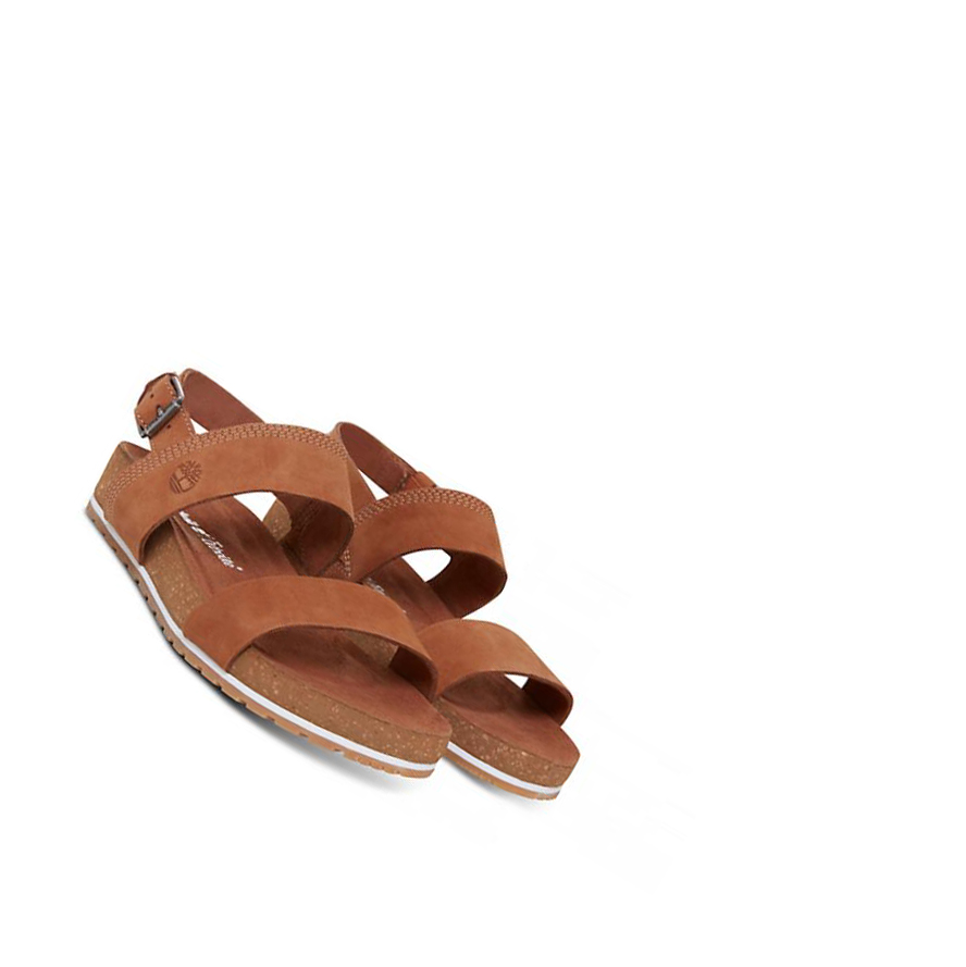 Women's Timberland Malibu Waves Sandals Brown | GHD-576920