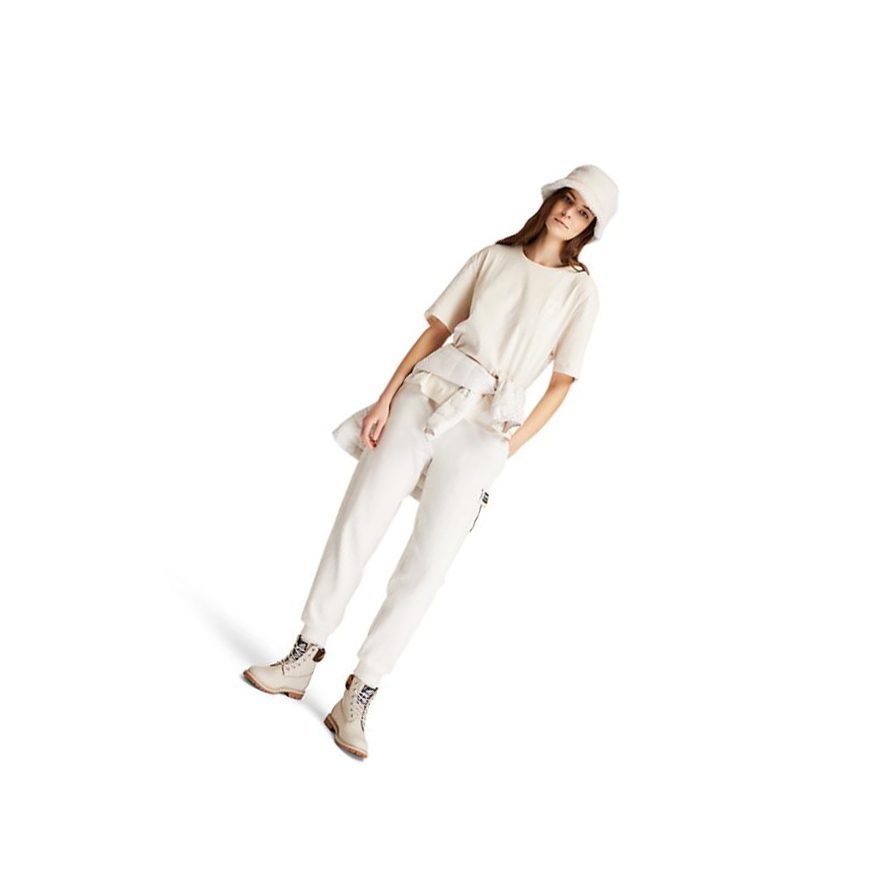 Women's Timberland Organic Cotton Utility T Shirts White | UTY-218594