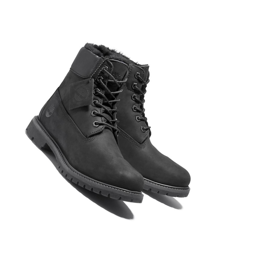 Women's Timberland Premium Original 6-inch Boots Black | AED-415709