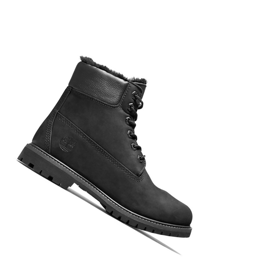 Women\'s Timberland Premium Original 6-inch Boots Black | AED-415709