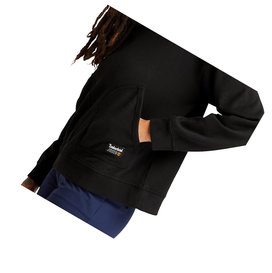 Women's Timberland Progressive Utility Hoodie Black | TLO-279806