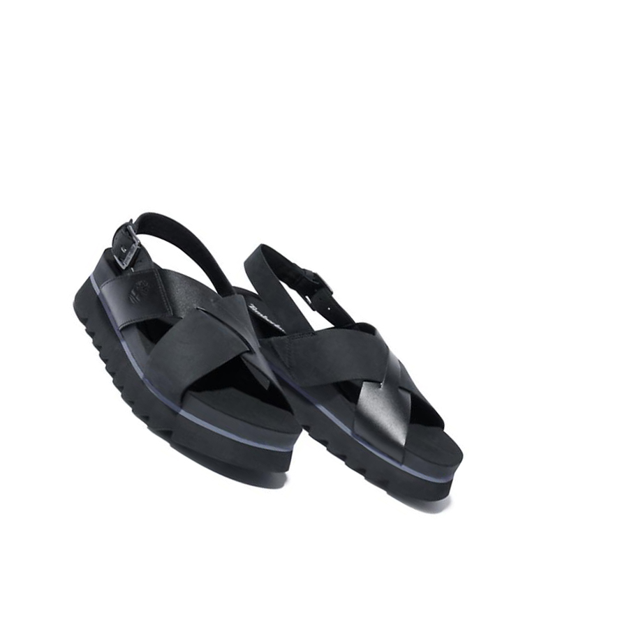 Women's Timberland Santa Monica Sunrise Sandals Black | DFC-753180