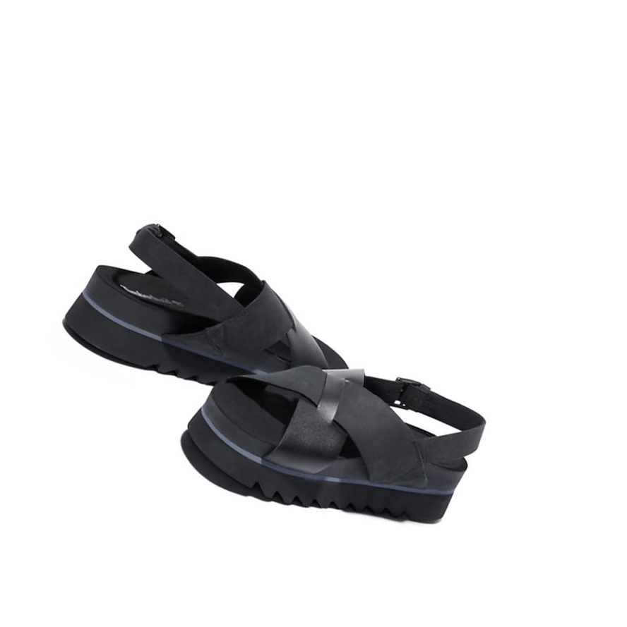 Women's Timberland Santa Monica Sunrise Sandals Black | DFC-753180