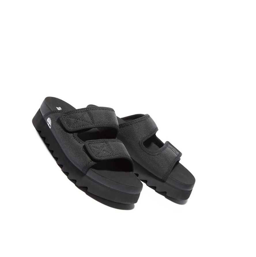 Women's Timberland Santa Monica Sunrise Slide Sandals Black | KXW-461025