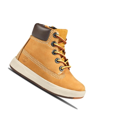 Kids' Timberland Davis Square Side-zip Toddler Original 6-inch Boots Yellow | SJT-687921