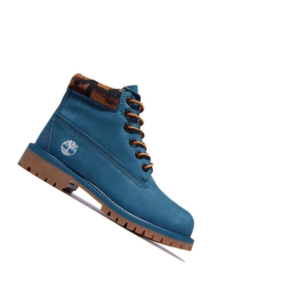 Kids' Timberland Premium Waterproofs Junior Original 6-inch Boots Blue | UEP-086974