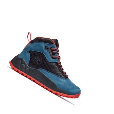 Kids' Timberland Solar Wave GreenStride™ Hiker Youth Chukka Boots Blue | LOS-853160