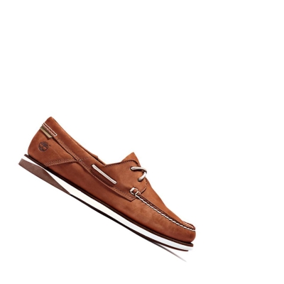 Men's Timberland Atlantis Break Boat Shoes Brown | IAT-482619