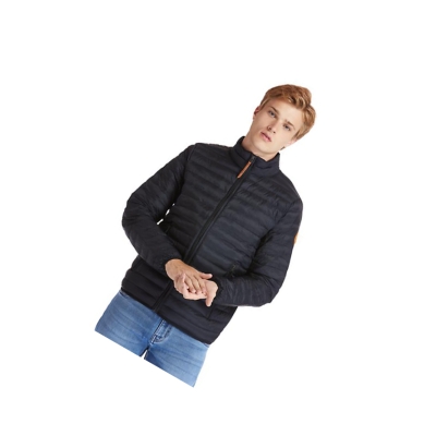 Men's Timberland Axis Peak Packaway Quilted-Hybrid Jackets Black | YNH-708316