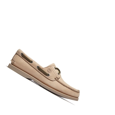 Men's Timberland Classic Boat Shoes Beige | HQS-043519