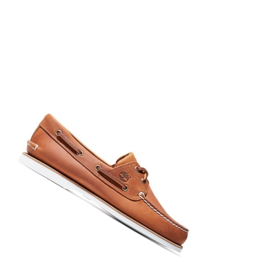 Men's Timberland Classic Boat Shoes Orange | BCX-620183