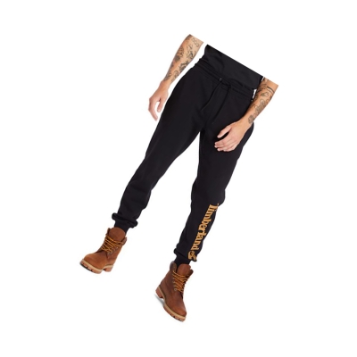 Men's Timberland Core Logo Sweatpants Black | YTM-237845