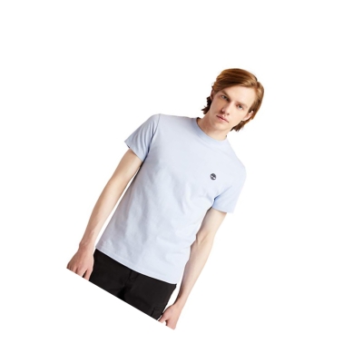 Men's Timberland Dunstan River Crew T Shirts Light Blue | GTJ-174309