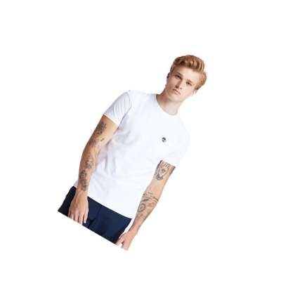 Men's Timberland Dunstan River Pocket T Shirts White | XHI-923108