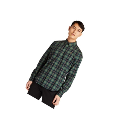 Men's Timberland Eastham River Tartan Shirts Green | UTS-856794