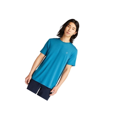 Men's Timberland Eco-Ready Merino T Shirts Teal | EMV-816935