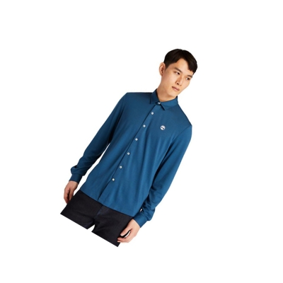 Men's Timberland Eco-ready Shirts Blue | AWR-793214