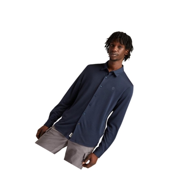 Men's Timberland Eco-ready Shirts Navy | PLZ-753208