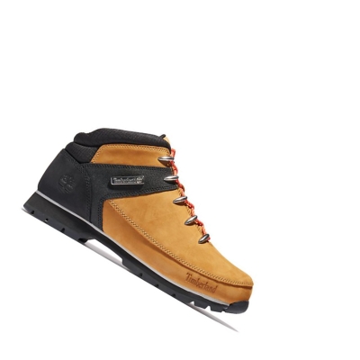 Men's Timberland Euro Sprint Orange-laced Hiker Hiking Boots Yellow Black | UDE-150279