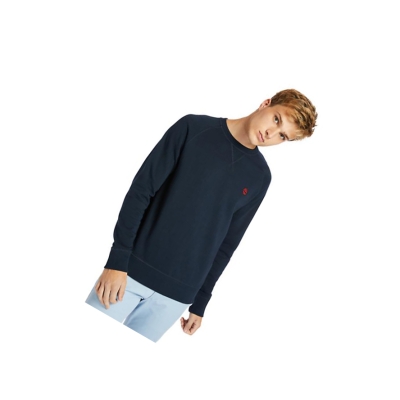 Men's Timberland Exeter River Sweatshirt Navy | EMB-813652