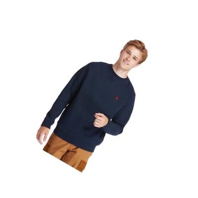 Men's Timberland Exeter River Sweatshirt Navy | SBG-219836